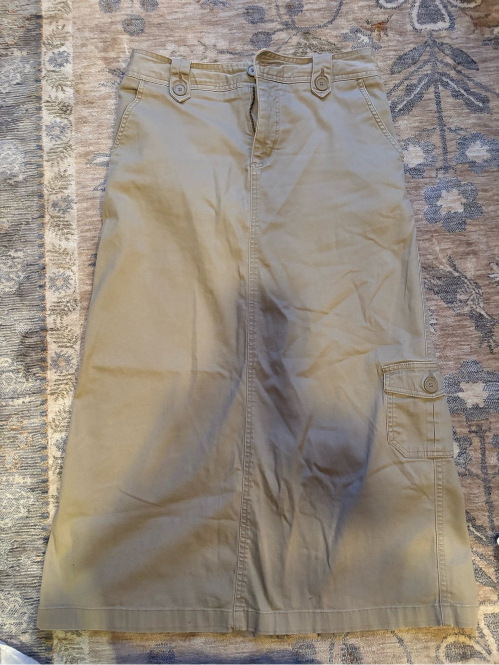 Cherokee Tan Cargo Midi Skirt